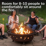 Décor Steel Cosmic Fire Pit, Extra-Large, 42-in