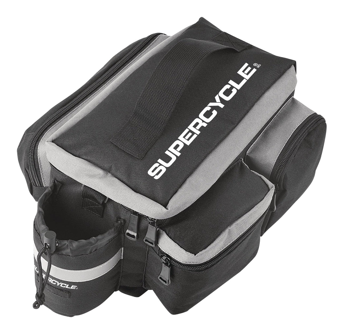 Rack Top Bike Bag withAluminum Foil & Reflective Strip, 8L, Black