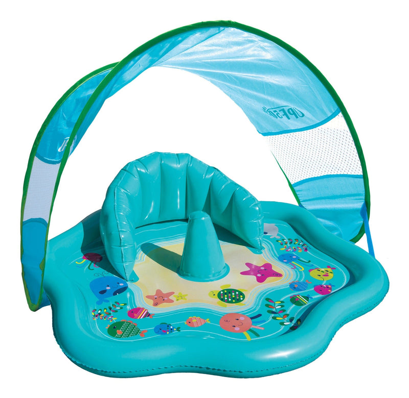 Inflatable Baby Splash Mat with Canopy, 28-in, Ages 6-18m V5419