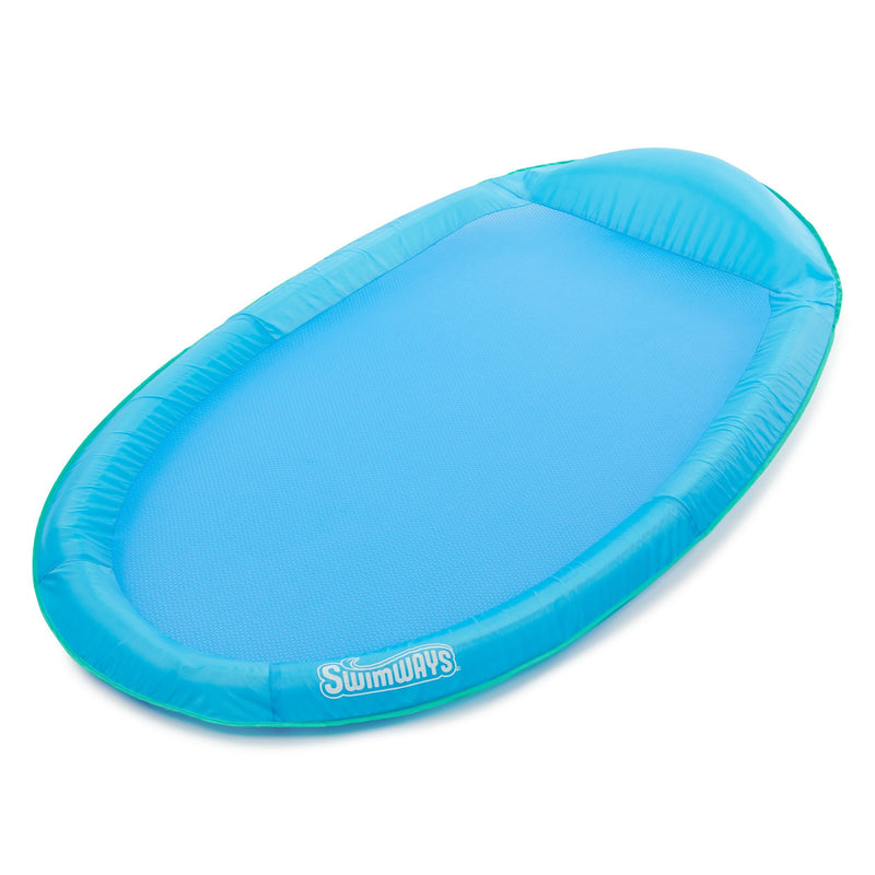 Inflatable Spring Float Pool Lounger, 66 x 40-in, Blue P9427