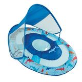 Sun Canopy Inflatable Baby Spring Float for Kids 9-24 Months, Shark Design