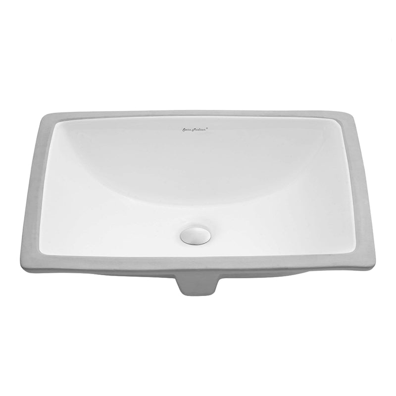 Plaisir Rectangular Undermount Bathroom Sink, 21-in K2023