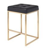 Black Stainless Steel Pipe Counter Stool