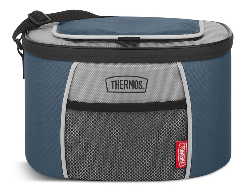 Soft Cooler with Shoulder Strap, 6-Can Capacity, Blue, PVC-Free I5589