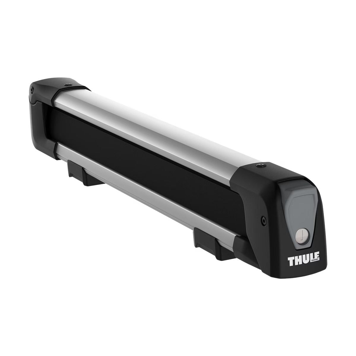 SnowPack Stainless Steel Roof Top Mount Ski/Snowboard Rack, Medium, Black, 2-pc