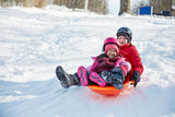 Torpedo Kids' 2-Person Lightweight Plastic Winter Snow Sled Toboggan