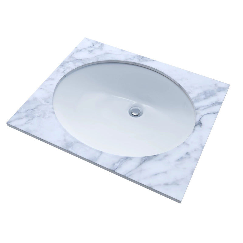 17x14-in Oval Vessel Cotton Undercounter Sink/Lavatory A9465