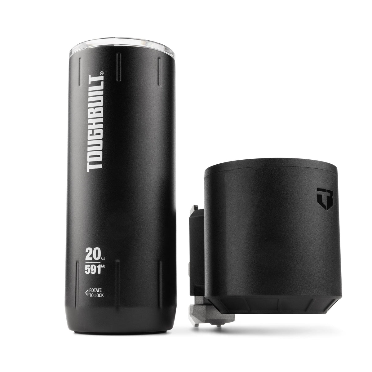 Stainless Steel Tumbler & Holder, 20-oz