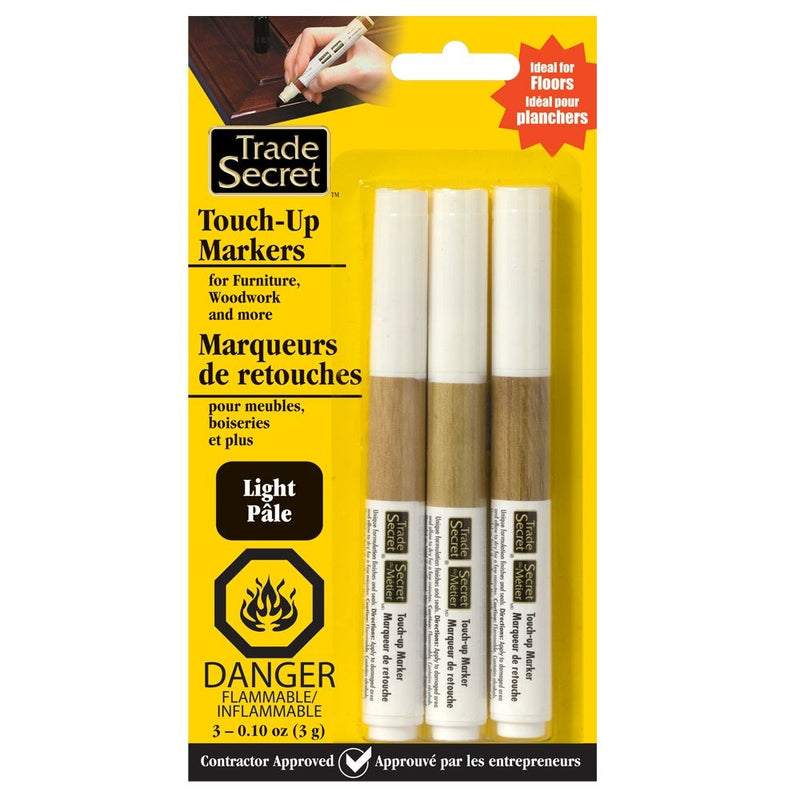 Light Touch Up Markers for Wood, Light Brown, 3-pk S1643
