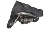 Premium Polyester Motorcycle Cover, Black, Medium