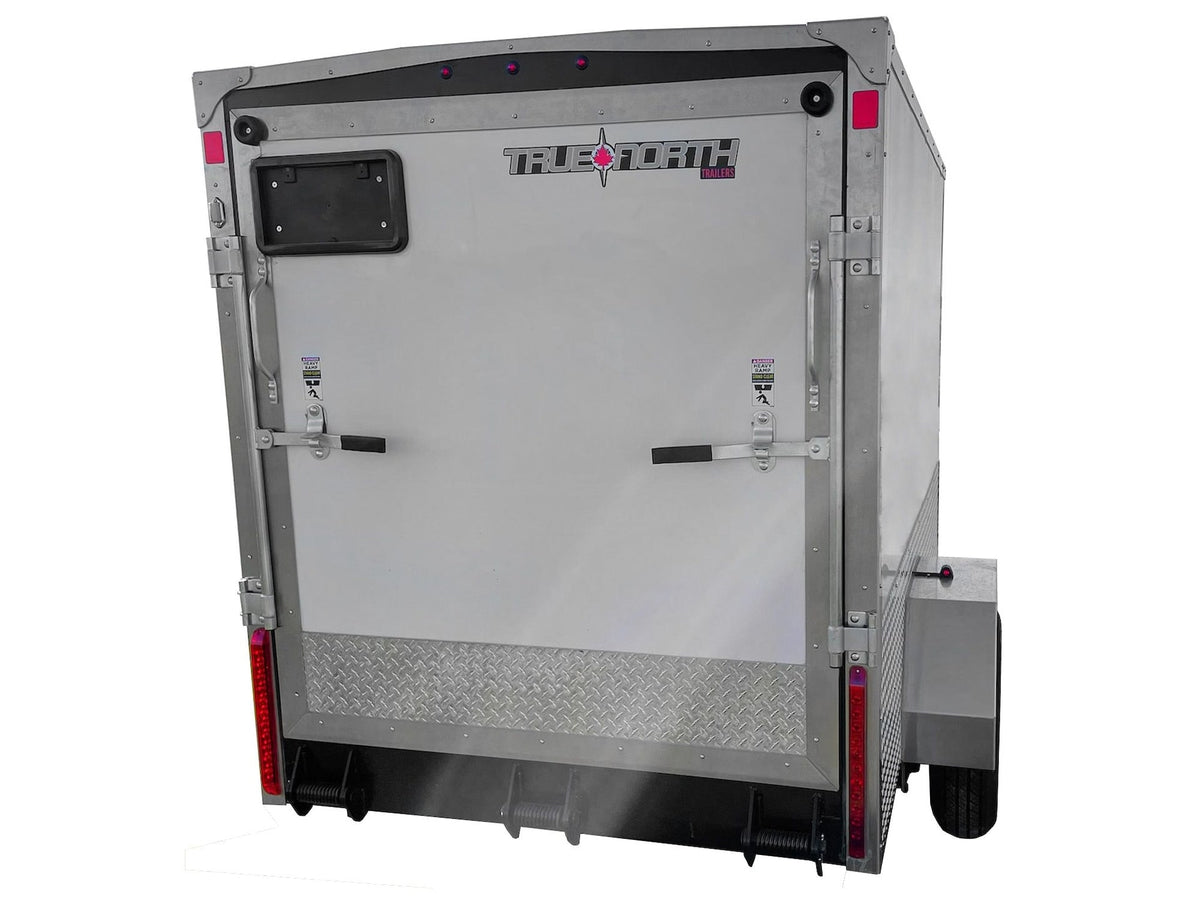 5 x 8-ft Enclosed Trailer with Ramp Door, White