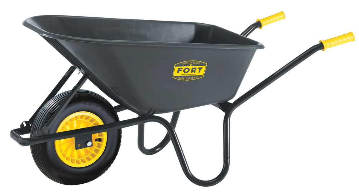 Poly Tray 1-Wheel Garden/Yard Wheelbarrow, 6-cu-ft