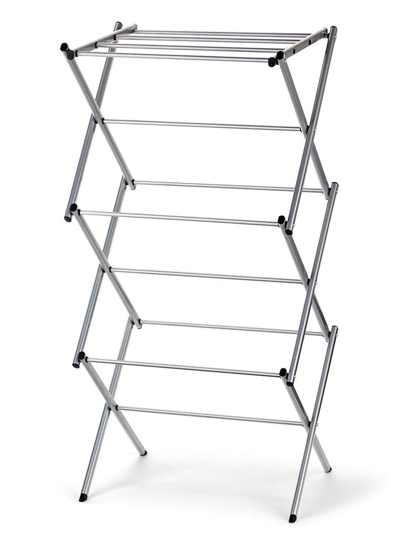 Accordion Drying Rack, 20.9 x 14.5 x 40.9-in, Silver F4386