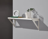 type A Align Floating Dual Bracket Shelf Kit, White, 8 x 24-in