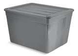 type A Solid Storage Tote with Wheels, 80-L