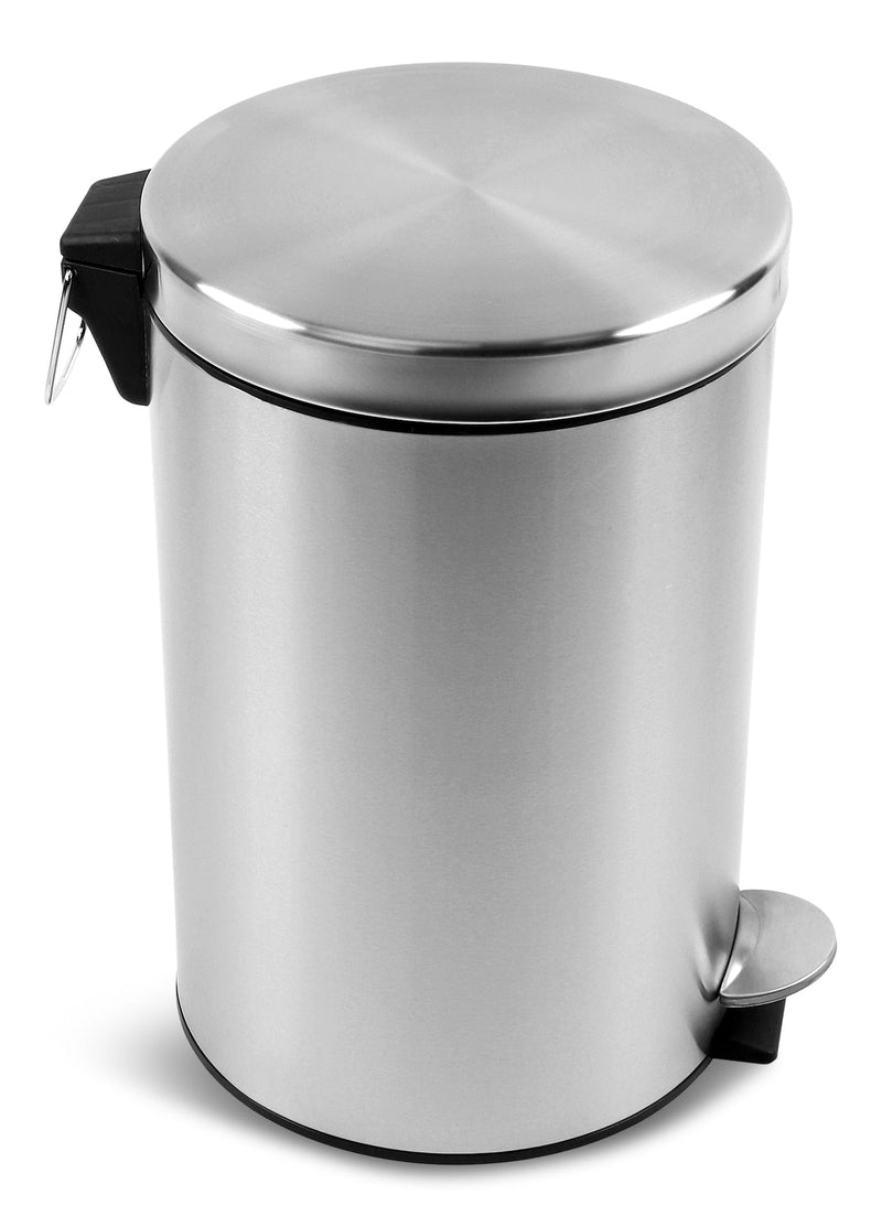 Stainless Steel Circular Step Garbage Can, 20-L K4435