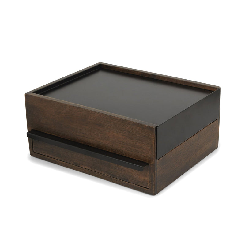 Stowit Jewelry Box, Black/Walnut S3837