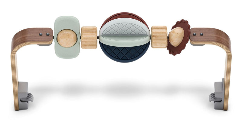 Mira Bouncer Wonder Wheel Toy Bar, Walnut Wood F3812