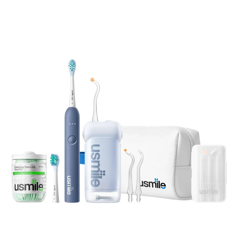 usmile C10 Water Flosser x P10 S Electric Toothbrush Travel Pack P1060