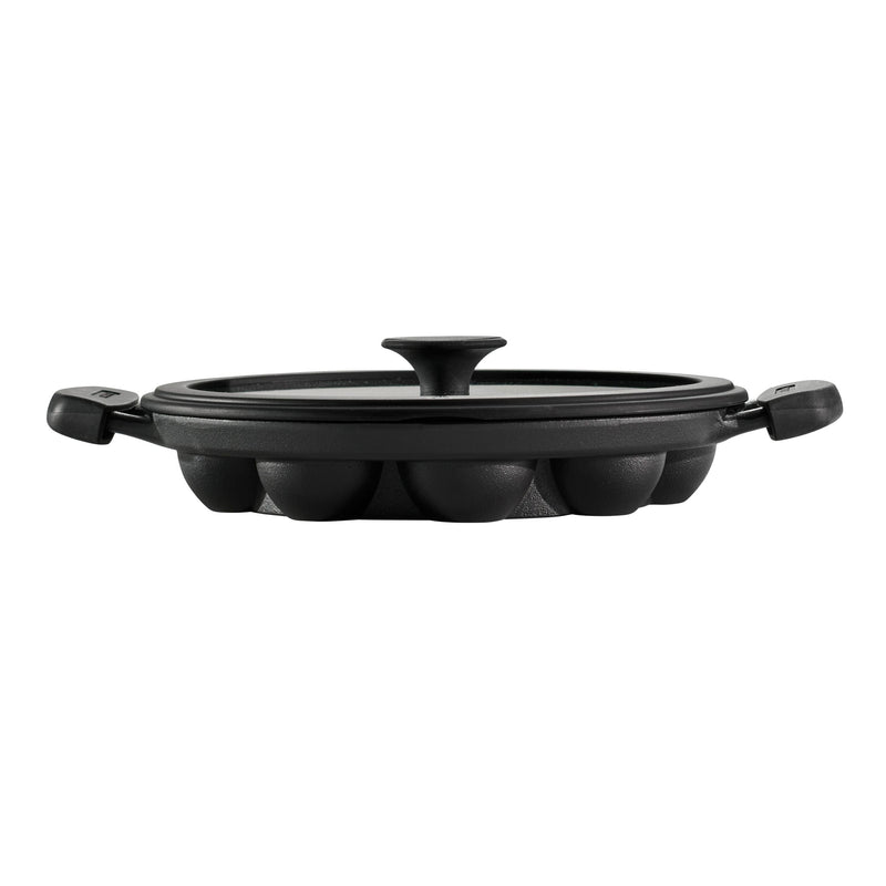 Pre-Seasoned Cast Iron Paniyarrakal with Lid Y8295
