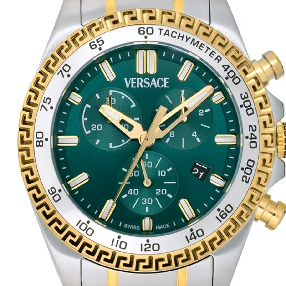 Versace Chrono X Green Dial Men's Watch