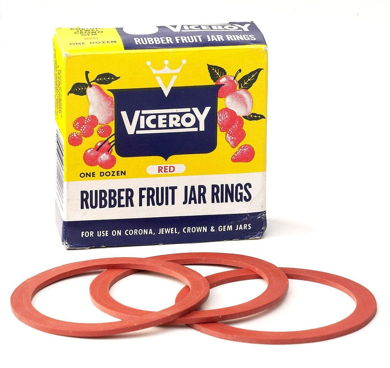 Rubber Fruit Jar Rings for use on Corona, Jewel, Crown and GEM Jars, 12-pk U1779