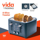 4-Slice Toaster with Extra-Wide Slots, Bluefin