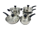 Everyday Series Premium Stainless Steel Cookware Set, Dishwasher & Oven-Safe, 10-pc