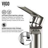 Palazzo Gothic Grey Bathroom Sink/Basin Set with Niko Faucet and Rectangular Vessel