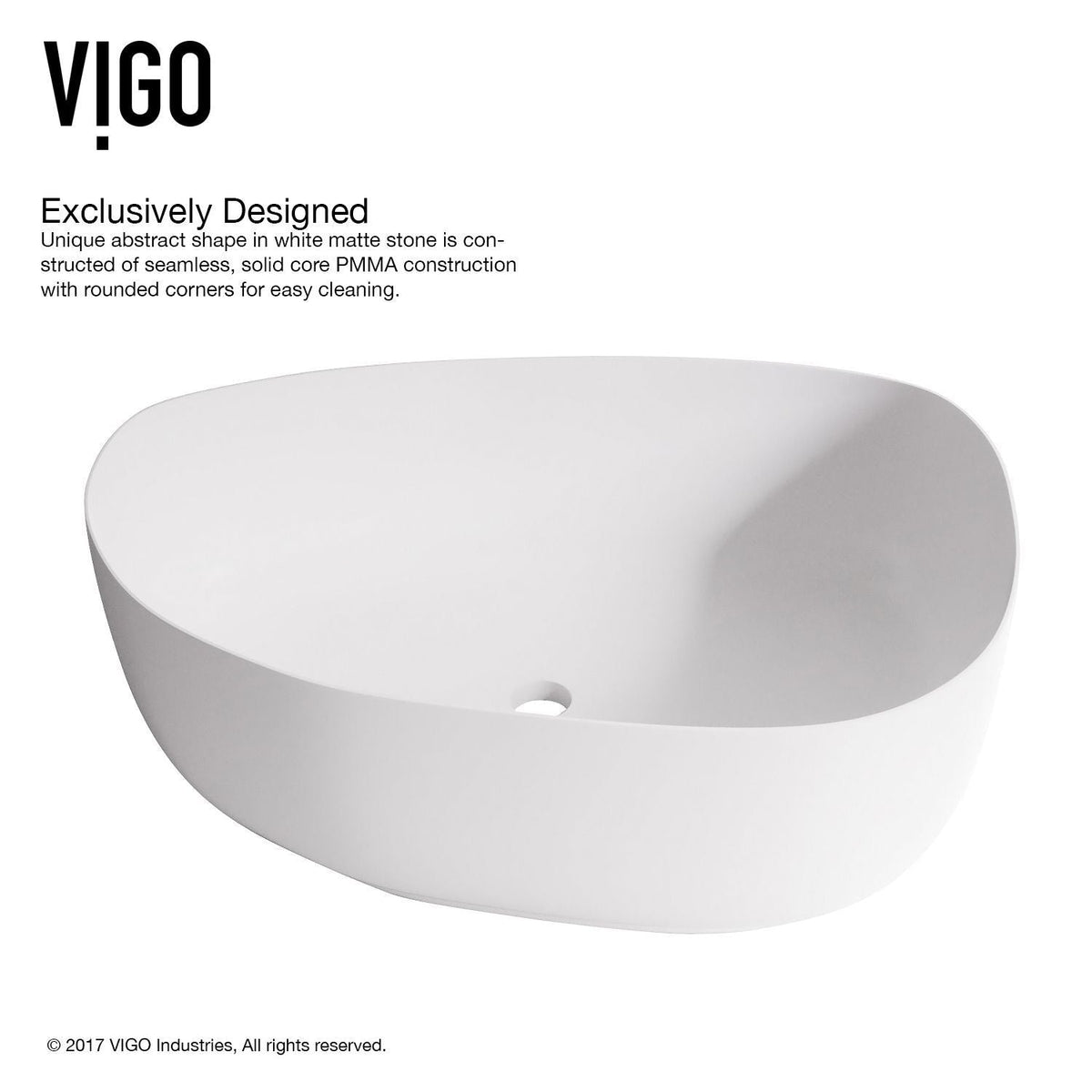 Peony Matte Stone Novelty Composite Vessel Bathroom Sink/Basin with Deep Bowl, White