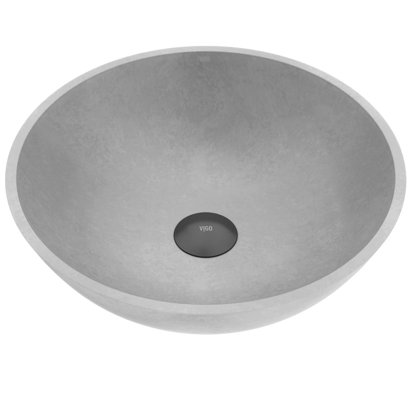 Ravenna Gothic 16x16-in Deep Grey Bathroom Sink/Basin with Round Vessel G2638