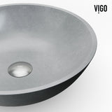 Ravenna Gothic 16x16-in Deep Grey Bathroom Sink/Basin with Round Vessel