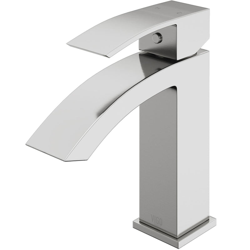Satro Single Handle Single Hole Bathroom Sink Faucet, WaterSense Certified, Brushed Nickel F1583