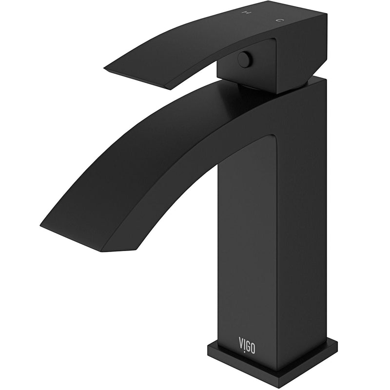Satro Single Handle Single Hole Bathroom Sink Faucet, WaterSense Certified, Matte Black H6643