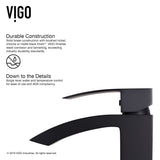 Satro Single Handle Single Hole Bathroom Sink Faucet, WaterSense Certified, Matte Black
