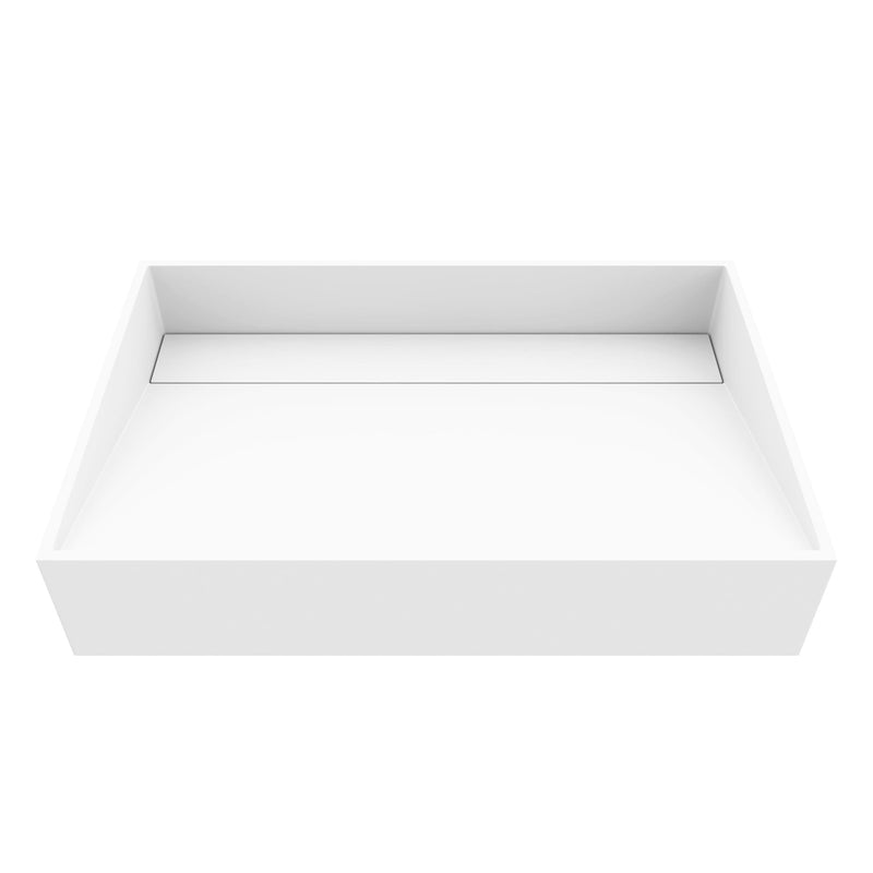 Starr Modern 23x15-in Deep White Bathroom Sink/Basin with Rectangular Vessel F5622
