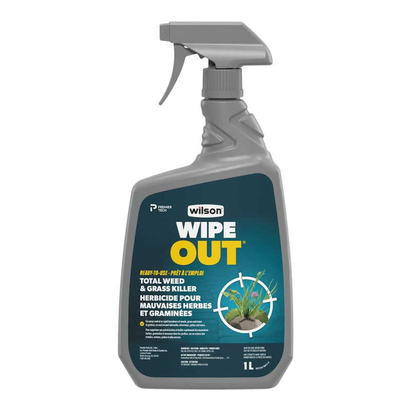 Wipe Out Ready-to-Use Total Weed & Grass Killer, Herbicide Sprayer, 1-L N3228