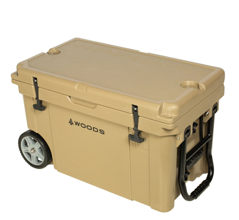 ARCTIC Wheeled Roto-Moulded Cooler with Handle, 65-L, Tan X4753