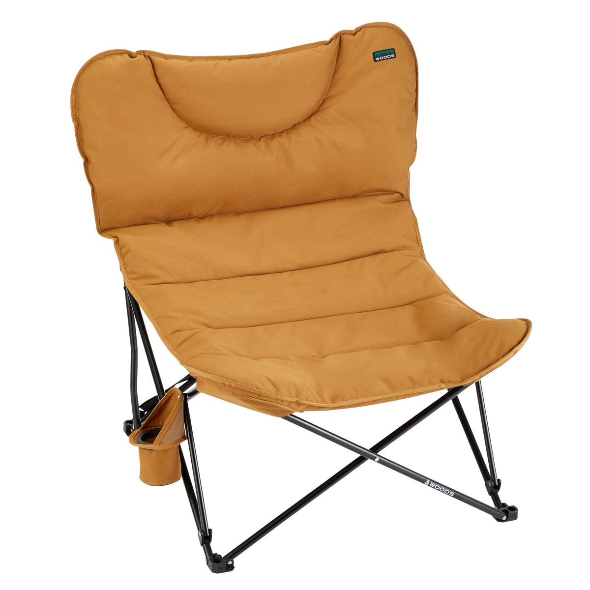 Woods Mammoth Folding Camping Chair with Cup Holder, Dijon