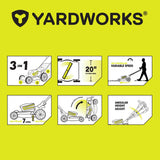 48V 3-in-1 Cordless Brushless Self-Propelled Mower, 21-in with 6Ah Battery & 2Ah Charger