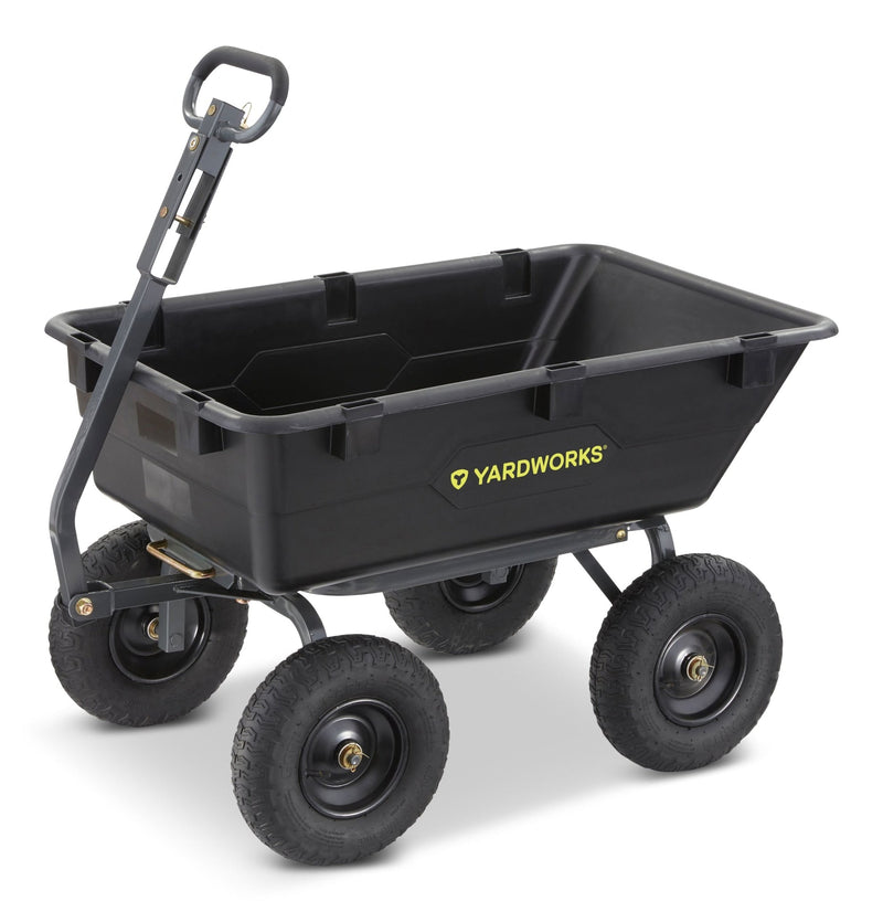 Poly Tray 4-Wheel Garden/Yard Cart, 1200-lb S9122