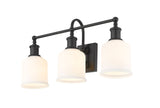 Bryant 3-Light Vanity Light, Black with Opal Shade