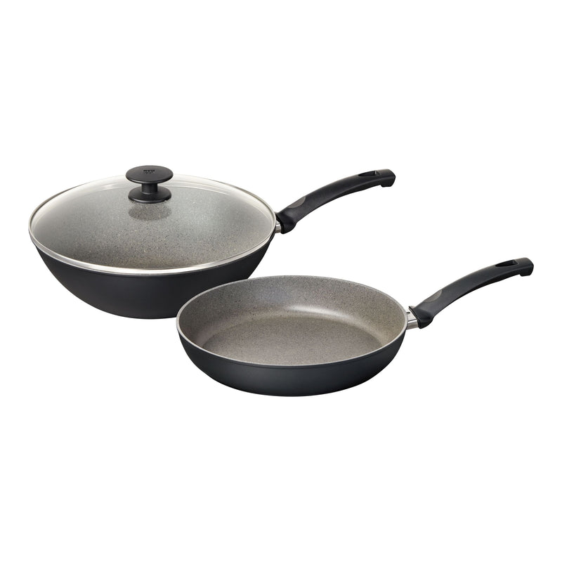 3-Piece Frying Set with 28-cm Frypan and 30-cm Wok C2498